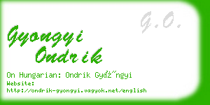 gyongyi ondrik business card